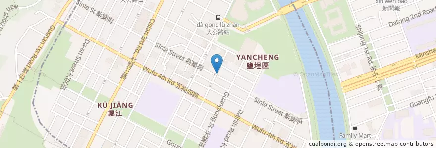 Mapa de ubicacion de 香港馬興記燒臘臘味專賣店 en 臺灣, 高雄市, 鹽埕區.