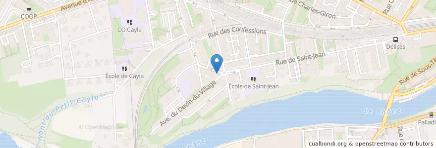 Mapa de ubicacion de Le Farinet en Schweiz/Suisse/Svizzera/Svizra, Genève, Genève, Genève.