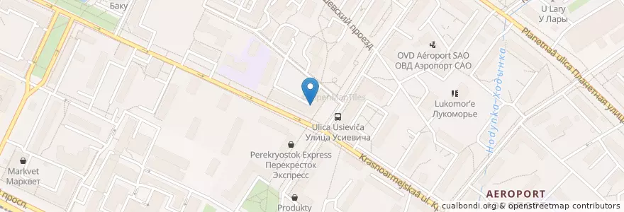 Mapa de ubicacion de Горздрав en Russie, District Fédéral Central, Moscou, Северный Административный Округ, Район Аэропорт.