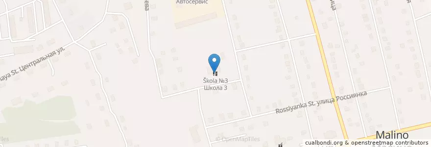 Mapa de ubicacion de Школа №3 en 俄罗斯/俄羅斯, Центральный Федеральный Округ, 莫斯科州, Городской Округ Ступино.