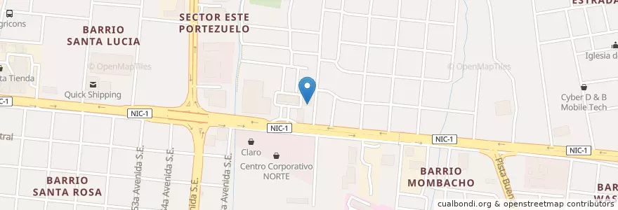 Mapa de ubicacion de Western Union en Nicaragua, Departamento De Managua, Managua (Municipio).