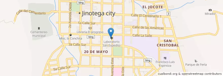 Mapa de ubicacion de Laboratorio San Expedito en Nicaragua, Jinotega, Jinotega (Municipio).