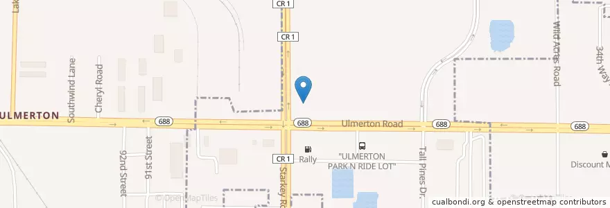Mapa de ubicacion de Thorntons en Amerika Birleşik Devletleri, Florida, Pinellas County, Largo.