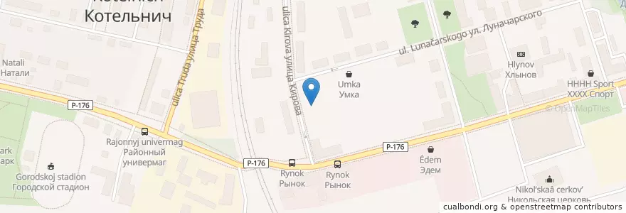 Mapa de ubicacion de Кировский кооперативный техникум en Russia, Volga Federal District, Kirov Oblast, Kotelnichsky District, Kotelnich.