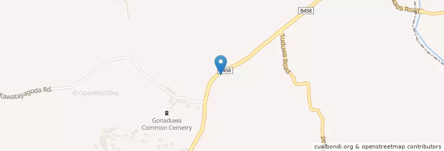 Mapa de ubicacion de Gonaduwa fuel station en スリランカ, 西部州, カルタラ県, カルタラ県, カルタラ県.