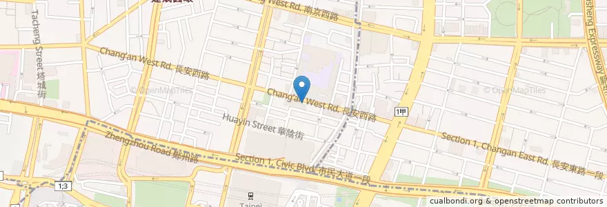 Mapa de ubicacion de 日盛國際商業銀行 en 臺灣, 新北市, 臺北市.