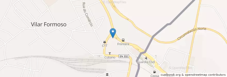 Mapa de ubicacion de Caixa Geral de Depósitos en Португалия, Центральный Регион, Guarda, Бейра-Интериор-Норте, Almeida, Vilar Formoso.