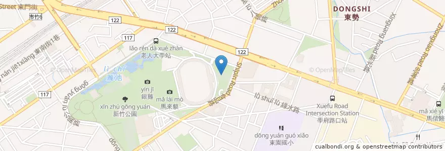 Mapa de ubicacion de 假日花園花市 en Taiwan, Provincia Di Taiwan, Hsinchu, 東區.