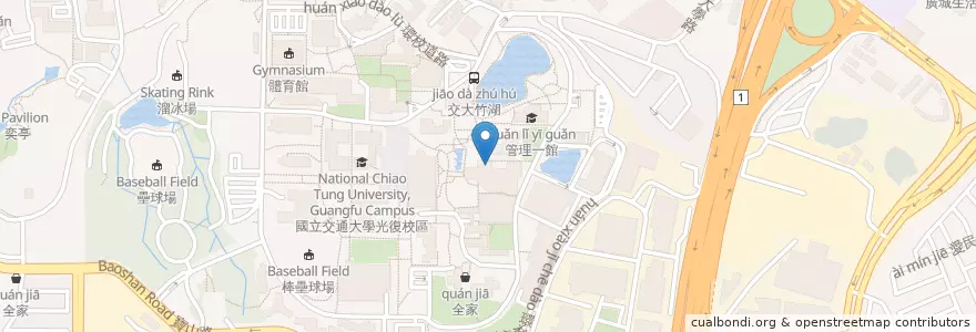 Mapa de ubicacion de 第一餐廳 en تایوان, 臺灣省, سینچو, 東區.