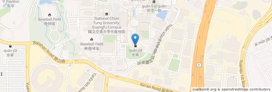 Mapa de ubicacion de 麥當勞 en تایوان, 臺灣省, سینچو, 東區.