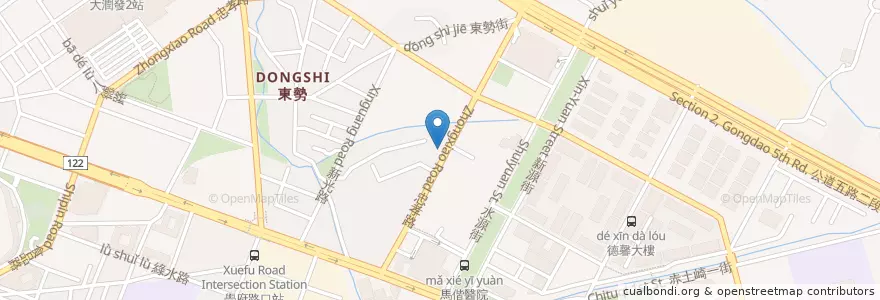 Mapa de ubicacion de 台南溫體牛 en 타이완, 타이완성, 신주시, 둥구.