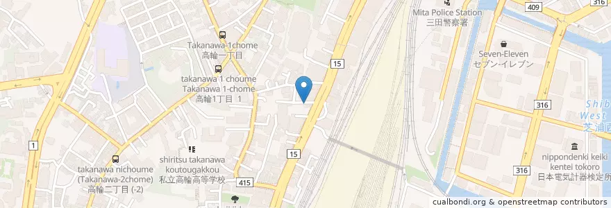 Mapa de ubicacion de もんきち en Japão, Tóquio, 港区.