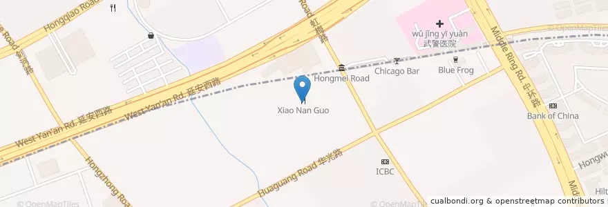 Mapa de ubicacion de Xiao Nan Guo Spa en 中国, 上海市, 长宁区.