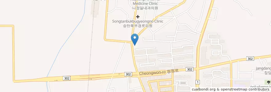 Mapa de ubicacion de 우경유치원 en Korea Selatan, Gyeonggi, 평택시.