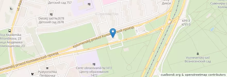 Mapa de ubicacion de Лукойл en Rússia, Distrito Federal Central, Москва, Южный Административный Округ, Район Нагатино-Садовники.