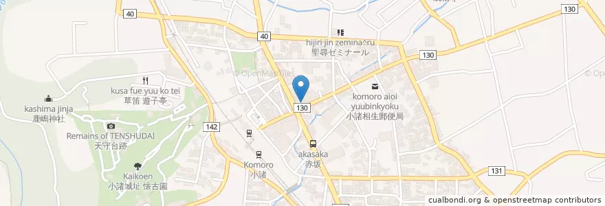 Mapa de ubicacion de 自家焙煎珈琲こもろ en Japan, Nagano Prefecture, Komoro.