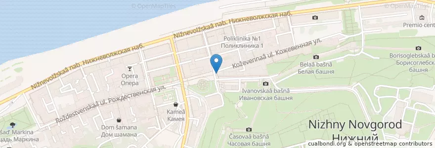 Mapa de ubicacion de Brown Hall en ロシア, 沿ヴォルガ連邦管区, ニジニ・ノヴゴロド州, ニジニ・ノヴゴロド管区.