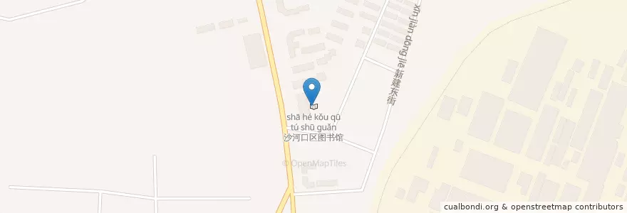 Mapa de ubicacion de 沙河口区图书馆 en Çin, Liaoning, 大连市, 沙河口区, 兴工街道.
