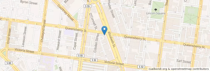 Mapa de ubicacion de Café Perri en オーストラリア, ビクトリア, City Of Melbourne.