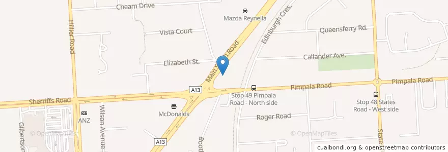 Mapa de ubicacion de Domino's en Австралия, Южная Австралия, Adelaide, City Of Onkaparinga.