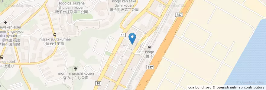 Mapa de ubicacion de かじはらメンタルクリニック en Japonya, 神奈川県, 横浜市, 磯子区.