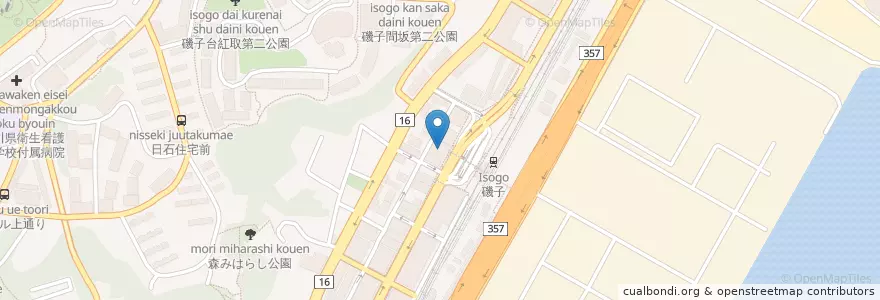 Mapa de ubicacion de やまざき歯科医院 en 日本, 神奈川県, 横浜市, 磯子区.