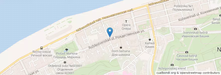 Mapa de ubicacion de Пяткин en Russie, District Fédéral De La Volga, Oblast De Nijni Novgorod, Городской Округ Нижний Новгород.