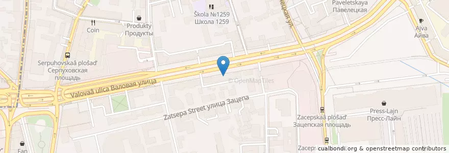 Mapa de ubicacion de Баловень en Russia, Distretto Federale Centrale, Москва, Центральный Административный Округ, Район Замоскворечье.