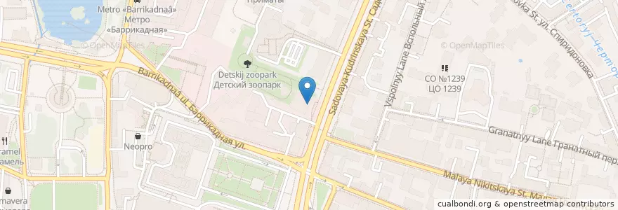 Mapa de ubicacion de Шоколадница en 러시아, Центральный Федеральный Округ, Москва, Центральный Административный Округ, Пресненский Район.