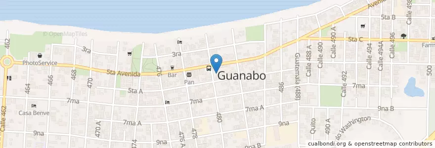Mapa de ubicacion de Cine Guanabo en Cuba, La Habana, Habana Del Este.