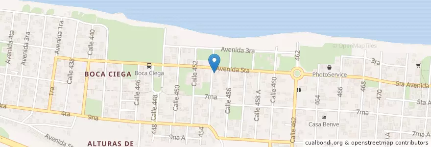 Mapa de ubicacion de El Cubano en Cuba, La Habana, Habana Del Este.