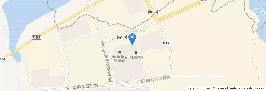 Mapa de ubicacion de 樹谷懷舊餐廳 en 台湾, 台南市, 新市区.