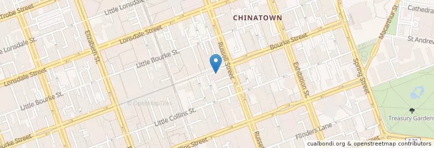 Mapa de ubicacion de KFC en Australia, Victoria, City Of Melbourne.