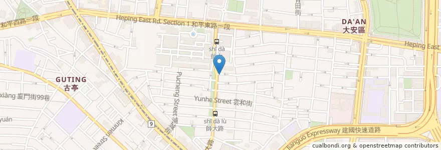 Mapa de ubicacion de 燈籠滷味 en 臺灣, 新北市, 臺北市, 大安區.