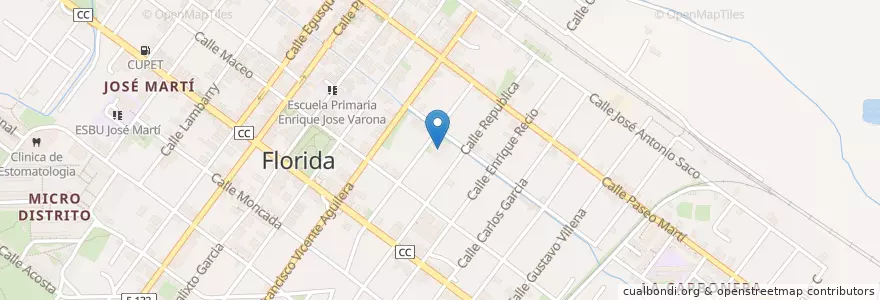 Mapa de ubicacion de Partido Municipal en Куба, Камагуэй, Florida, Ciudad De Florida.