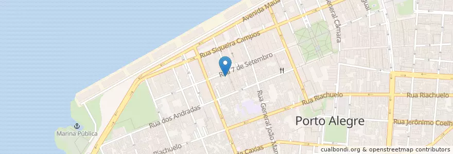 Mapa de ubicacion de Teatro Carlos Carvalho en Brazil, South Region, Rio Grande Do Sul, Metropolitan Region Of Porto Alegre, Região Geográfica Intermediária De Porto Alegre, Região Geográfica Imediata De Porto Alegre, Porto Alegre.