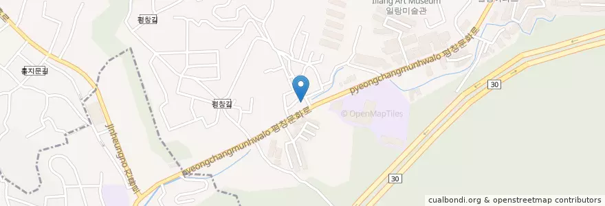 Mapa de ubicacion de 스타벅스 en کره جنوبی, سئول, 종로구, 평창동.
