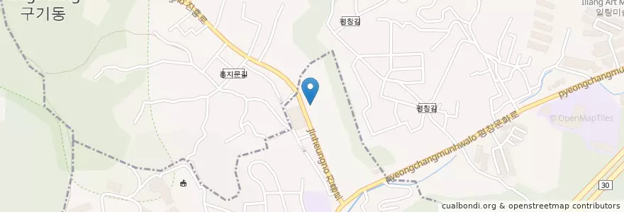 Mapa de ubicacion de 세검정 소방서 en Coreia Do Sul, Seul, 종로구, 평창동, 부암동.