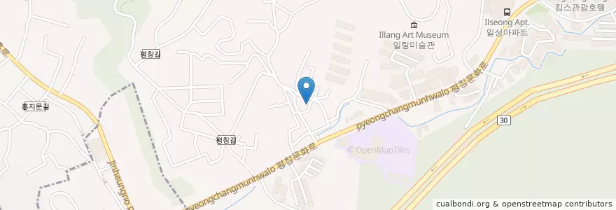 Mapa de ubicacion de 평창간장게장 en کره جنوبی, سئول, 종로구, 평창동.