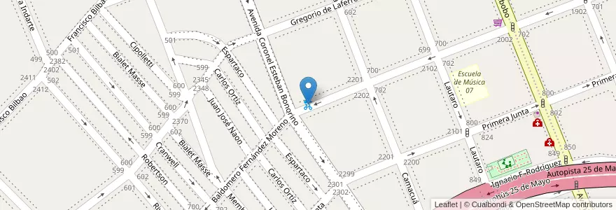 Mapa de ubicacion de 228 - Baldomero en آرژانتین, Ciudad Autónoma De Buenos Aires, Comuna 7, Buenos Aires.