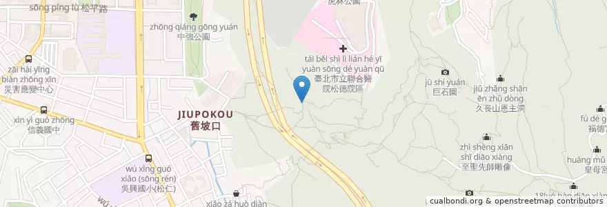 Mapa de ubicacion de 永春亭 en تايوان, تايبيه الجديدة, تايبيه, 信義區.