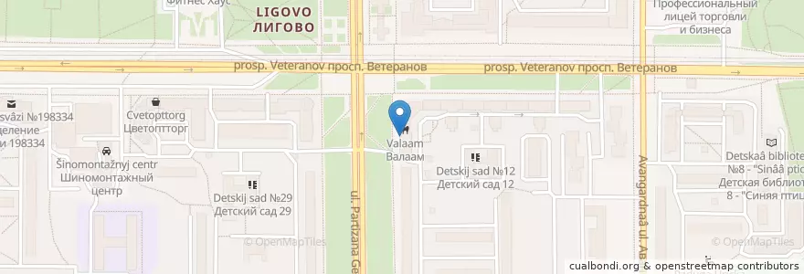 Mapa de ubicacion de Валаам en Russland, Föderationskreis Nordwest, Oblast Leningrad, Sankt Petersburg, Красносельский Район, Округ Урицк.