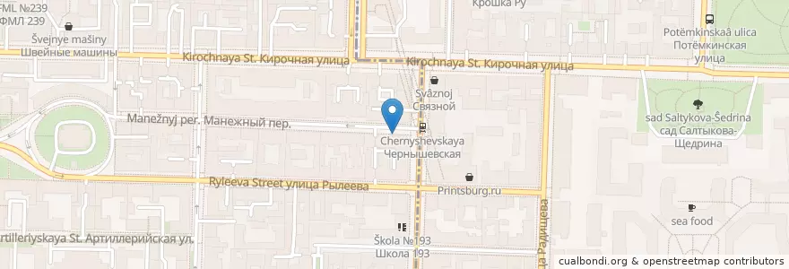 Mapa de ubicacion de Par en Russia, Northwestern Federal District, Leningrad Oblast, Saint Petersburg, Центральный Район, Округ Смольнинское.