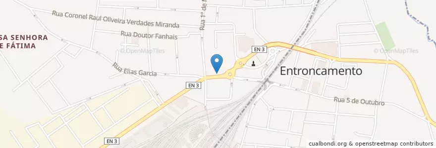 Mapa de ubicacion de Farmácia Carlos Pereira Lucas en ポルトガル, Santarém, Centro, Médio Tejo, Entroncamento, Nossa Senhora De Fátima.