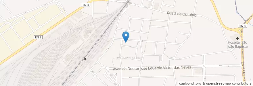Mapa de ubicacion de Prassa en Portekiz, Santarém, Centro, Médio Tejo, Entroncamento, São João Baptista.