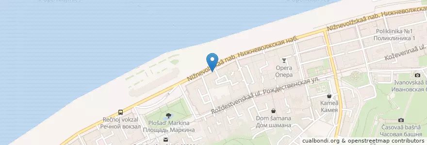 Mapa de ubicacion de Детская художественная школа №1 en Russland, Föderationskreis Wolga, Oblast Nischni Nowgorod, Stadtkreis Nischni Nowgorod.