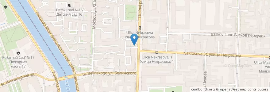 Mapa de ubicacion de Аль-Шарк en Rusia, Северо-Западный Федеральный Округ, Óblast De Leningrado, San Petersburgo, Центральный Район, Литейный Округ.