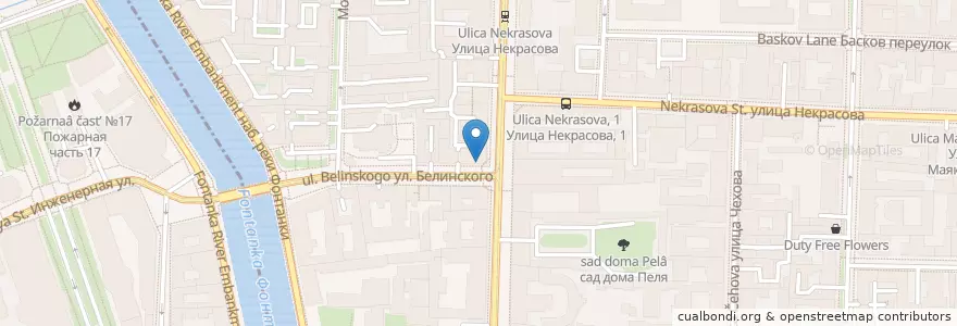 Mapa de ubicacion de Север-Метрополь en Rusland, Северо-Западный Федеральный Округ, Oblast Leningrad, Sint-Petersburg, Центральный Район, Литейный Округ.