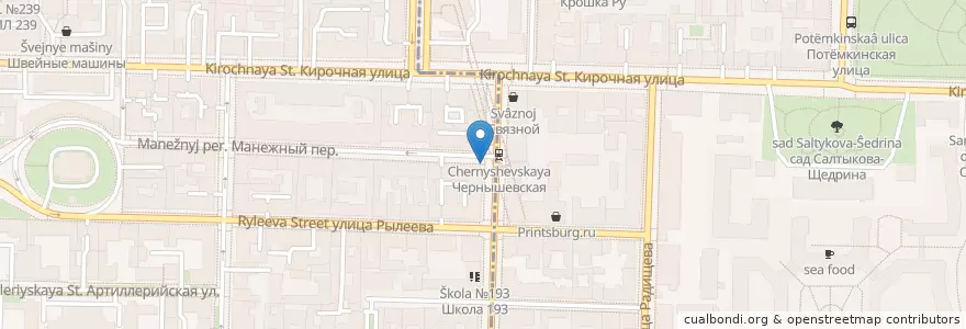 Mapa de ubicacion de Smiley en Russie, District Fédéral Du Nord-Ouest, Oblast De Léningrad, Saint-Pétersbourg, Центральный Район, Округ Смольнинское.