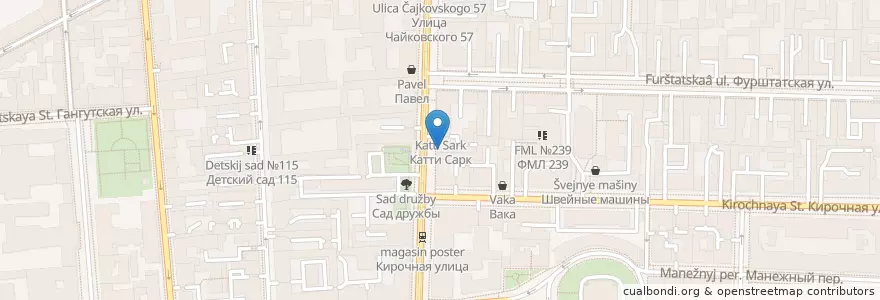 Mapa de ubicacion de Гном и дом en Rusia, Северо-Западный Федеральный Округ, Óblast De Leningrado, San Petersburgo, Центральный Район, Литейный Округ.